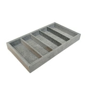 simhoa Glasses Display Tray Eyeglasses Show Tray Watch Tray Storage Glasses Holder,5 Grid Sunglasses Organizer Tray,Glasses Box Tray , Grey MDF